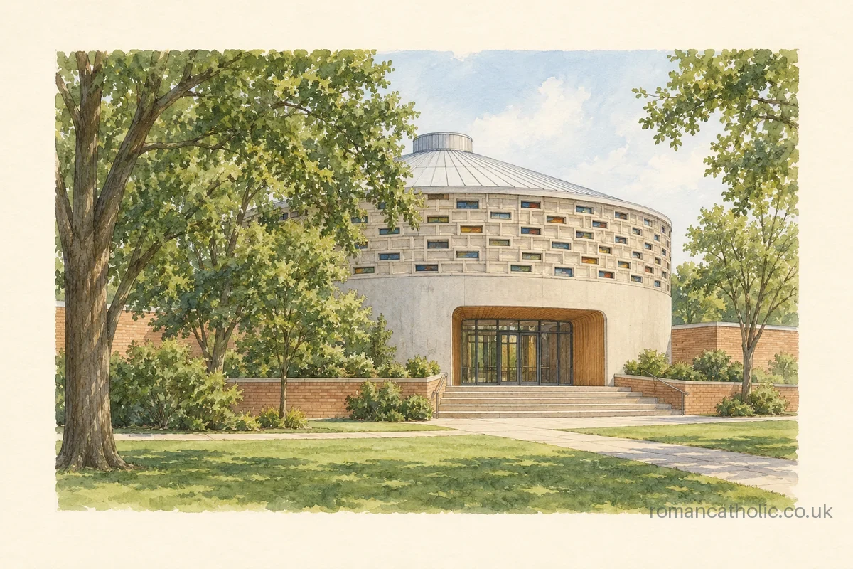 Circular Meeting House chapel at the University of Sussex in Falmer.