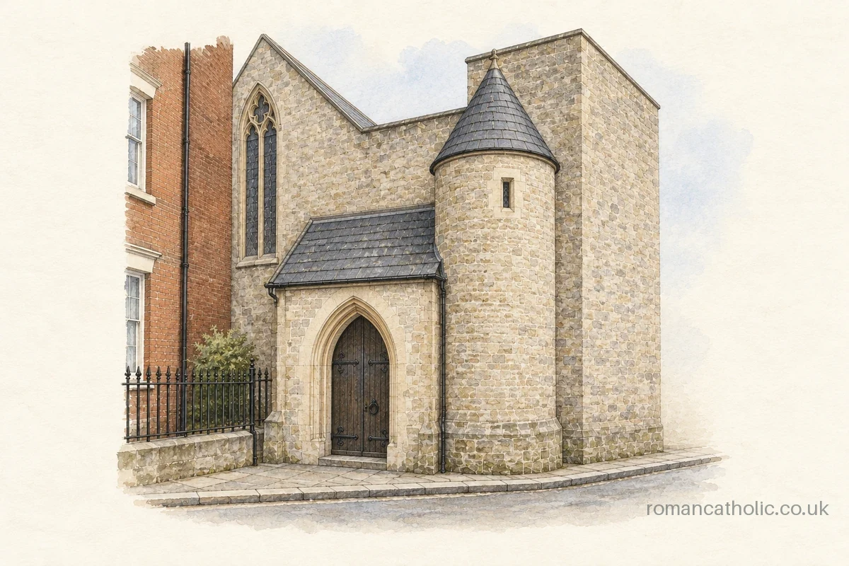 Illustration of Church of St Charles Borromeo.