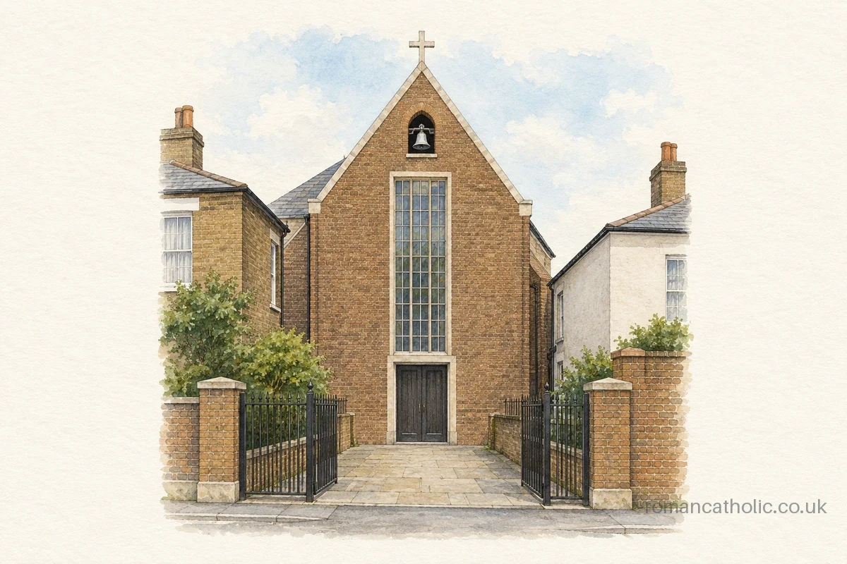 Illustration of Church of St John the Baptist, Hackney.