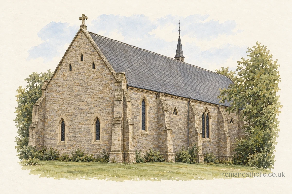 Architectural illustration of Holy Michael Archangel.