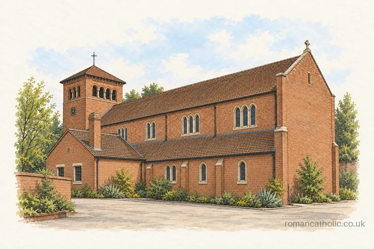 Holy Trinity Sutton Coldfield, with a broad square tower and long tiled nave.