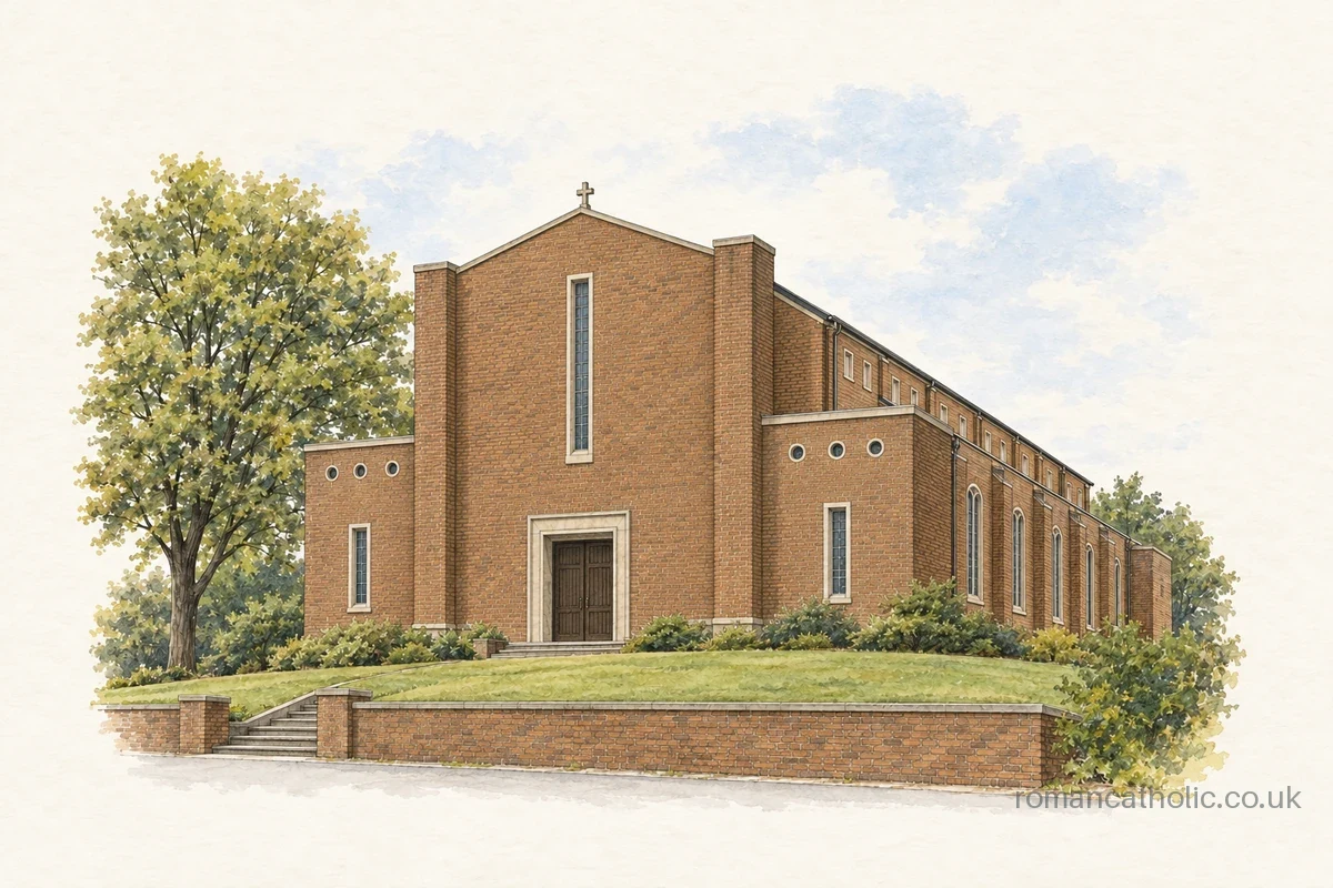 Immaculate Conception, also known as St Mary, in Herringthorpe, with a tall brick entrance gable.