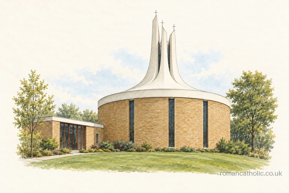 Architectural illustration of Lancaster University Catholic Chaplaincy.