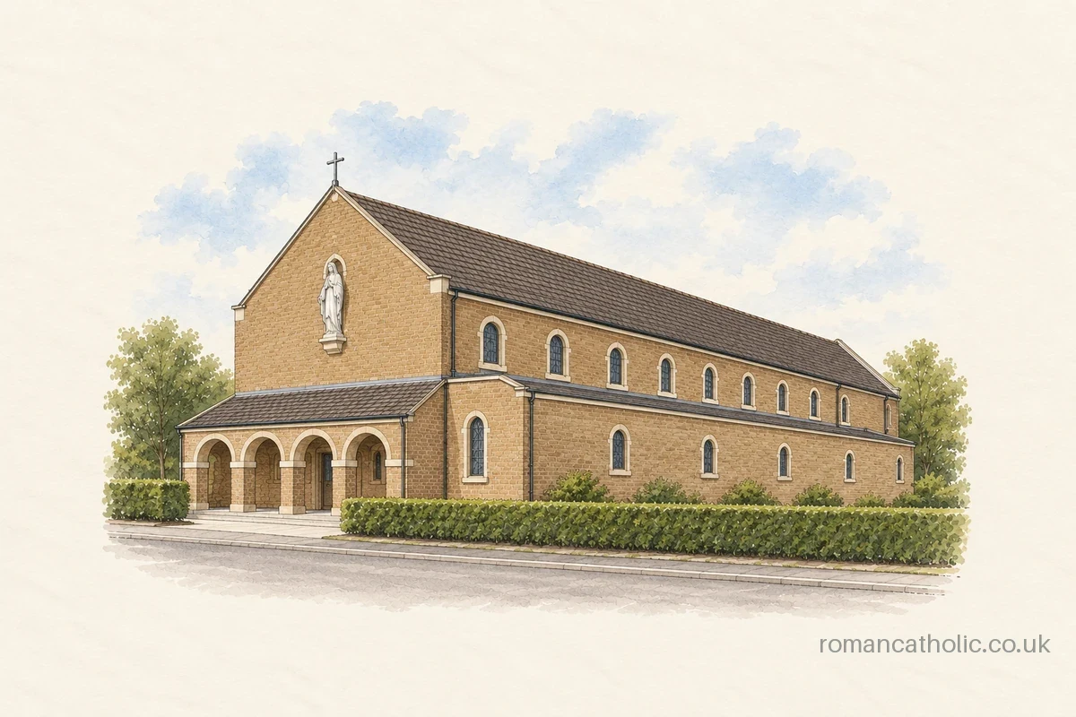 Illustration of Our Lady of Dolours, Servite Priory.