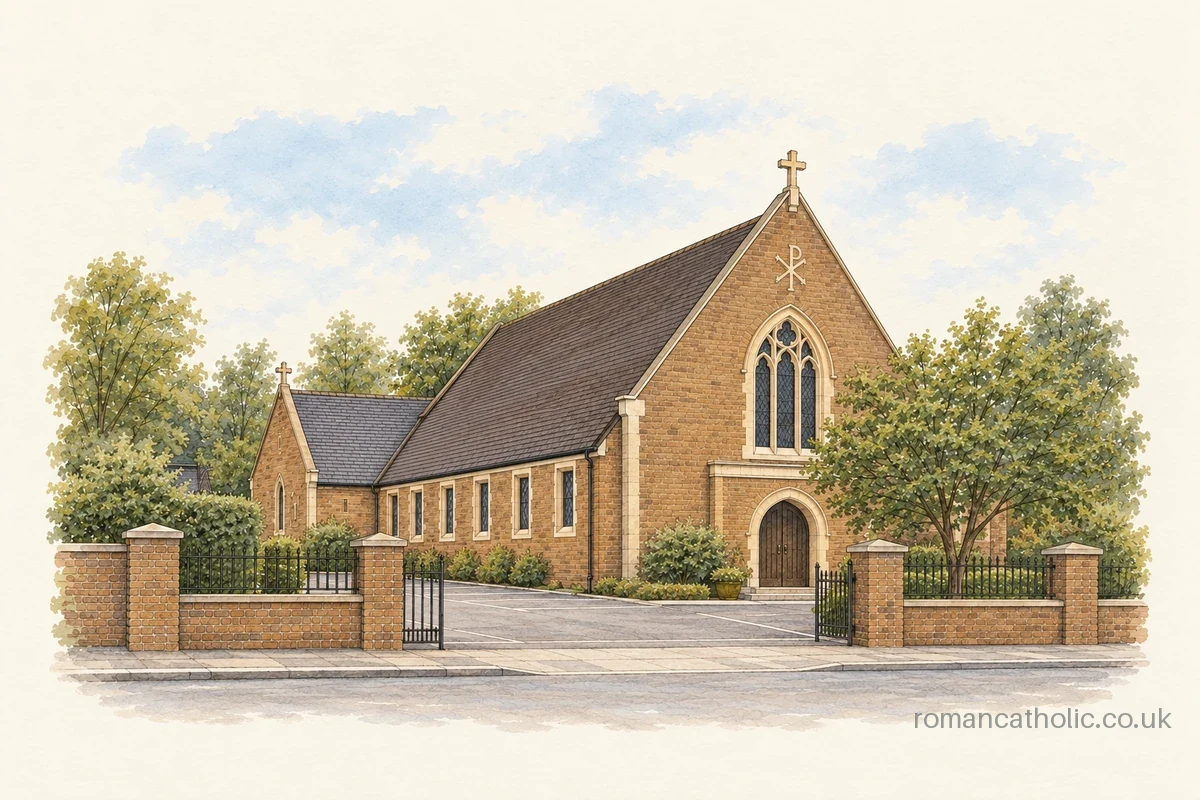 Illustration of Our Lady of Grace and St Teresa of Avila, Chingford.