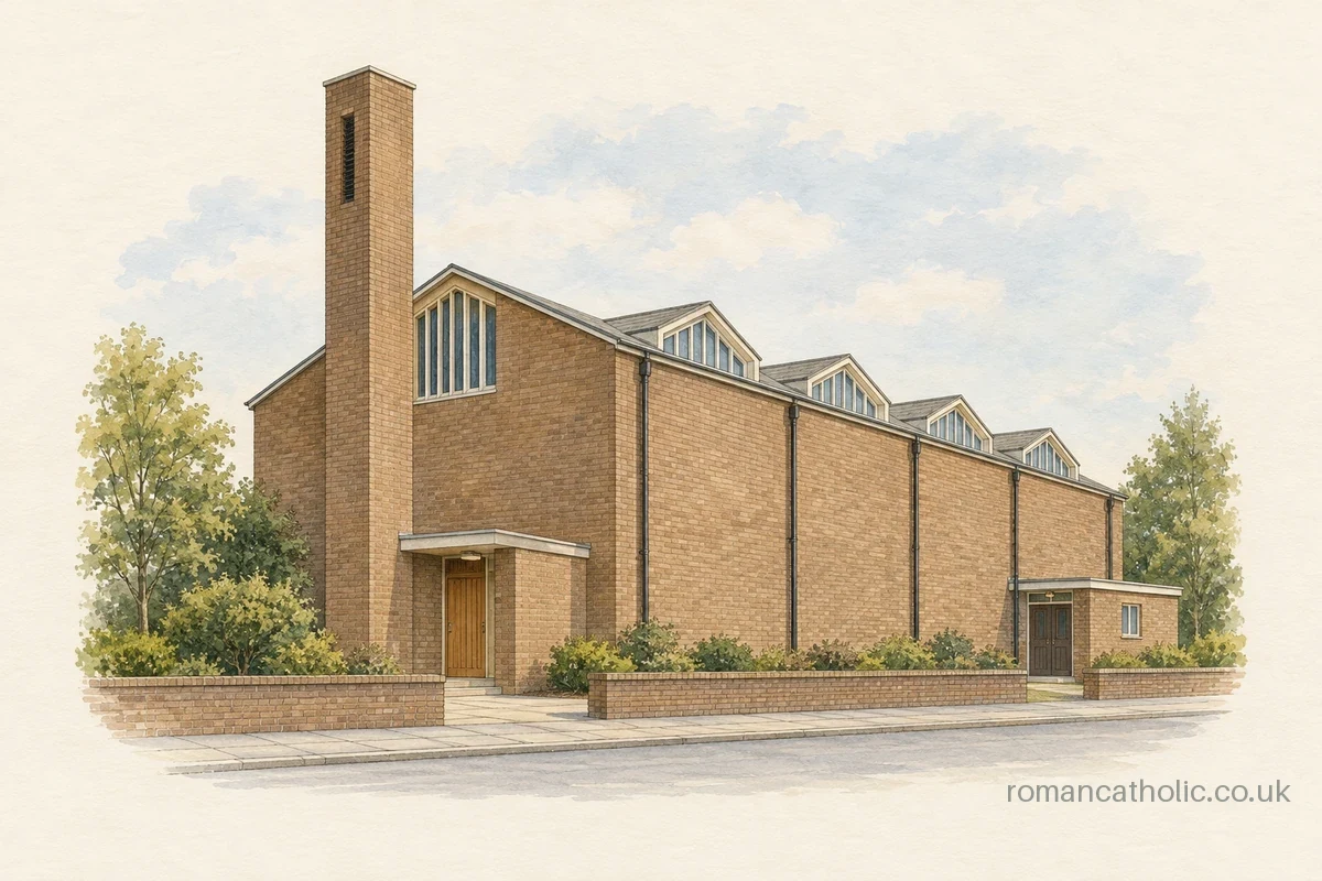Architectural illustration of Our Lady of Perpetual Help, Bentley.