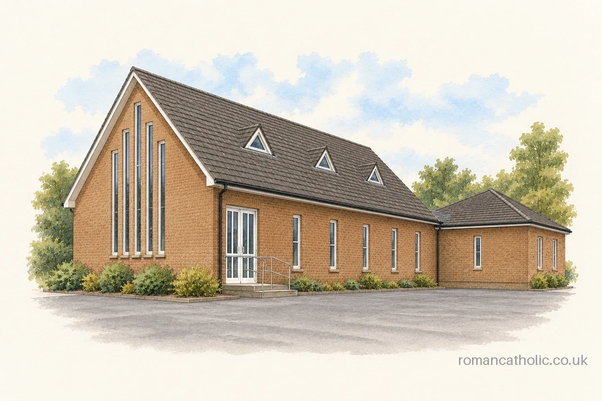 St Augustine of Canterbury, Parkwood, with triangular roof dormers and narrow side windows.
