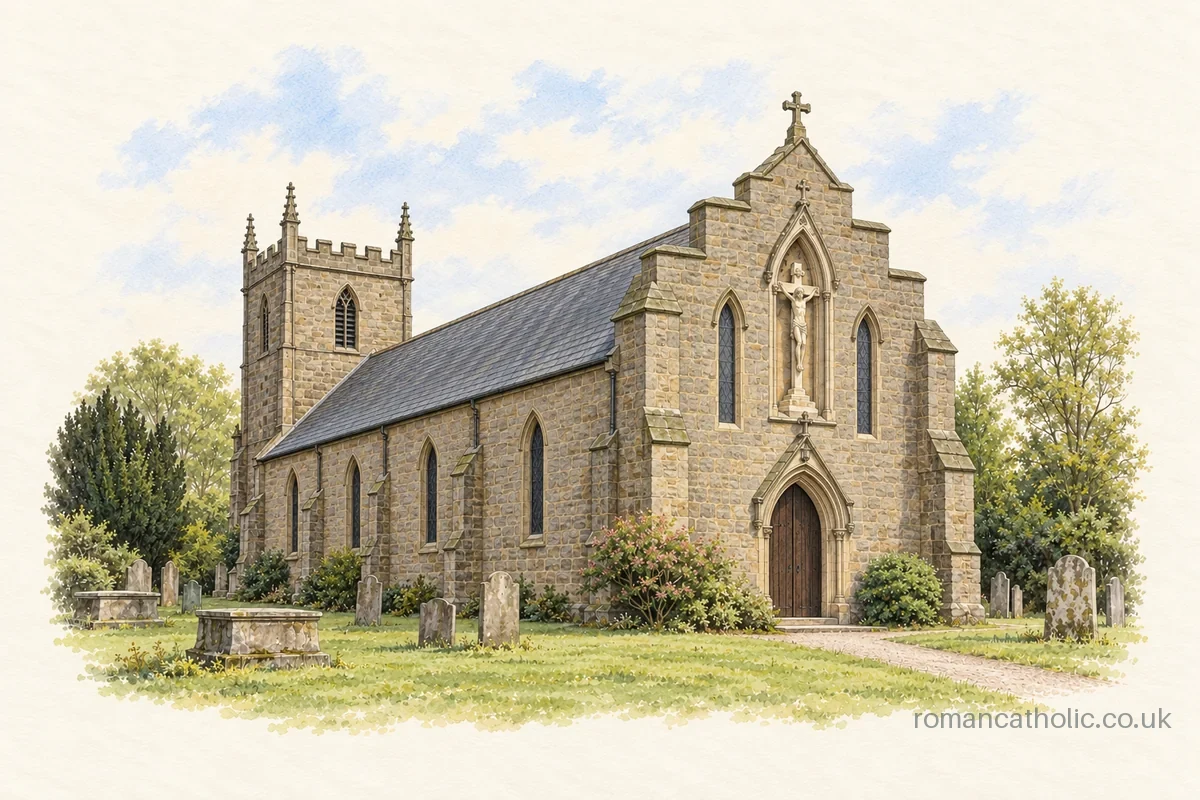 St Chad and All Saints Sedgley, a sandstone Gothic church in a burial ground.
