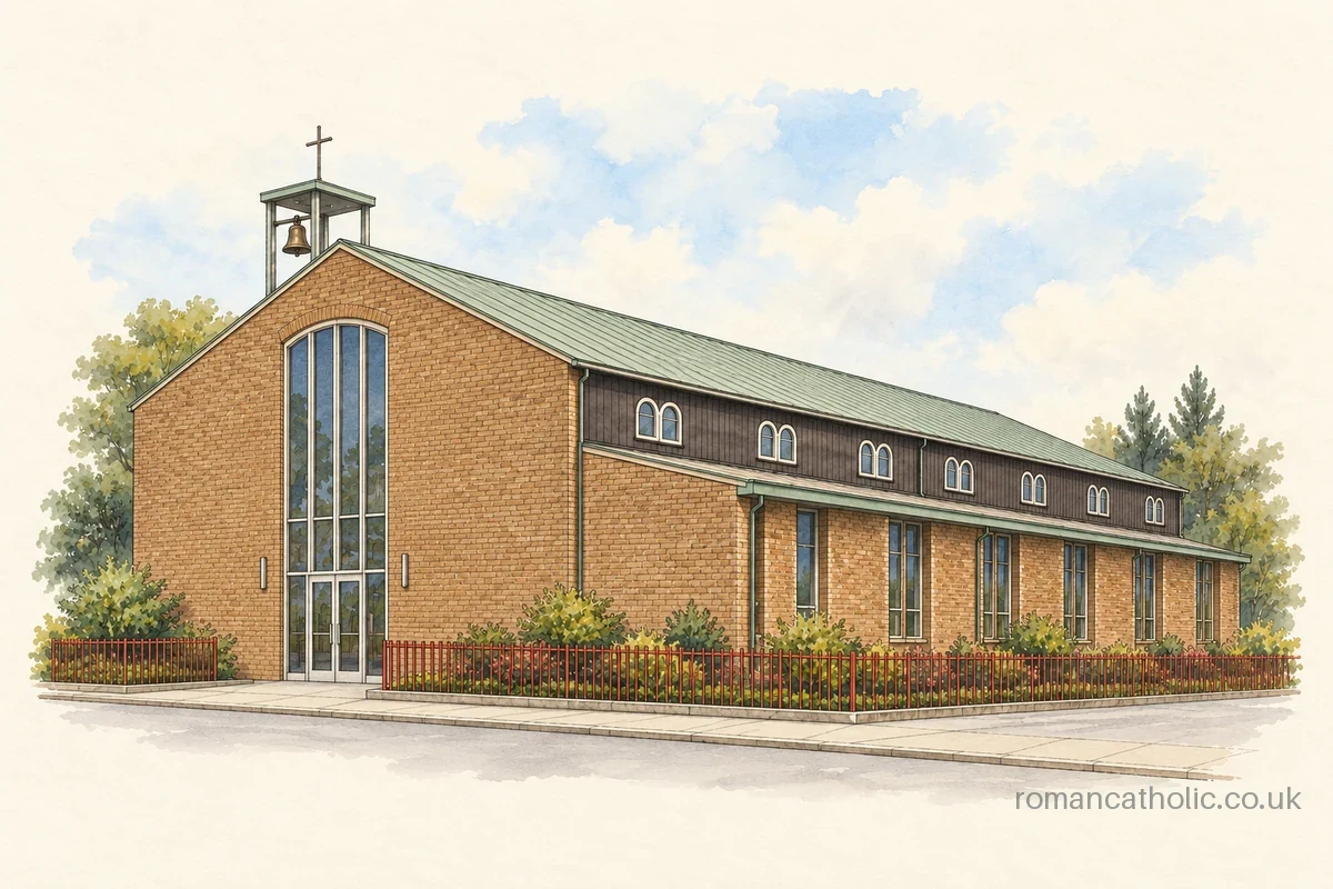 Illustration of St Dominic's Church, Harold Hill.