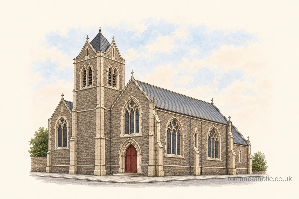 St John the Evangelist, Gravesend, with its tall Gothic tower and buttressed nave.