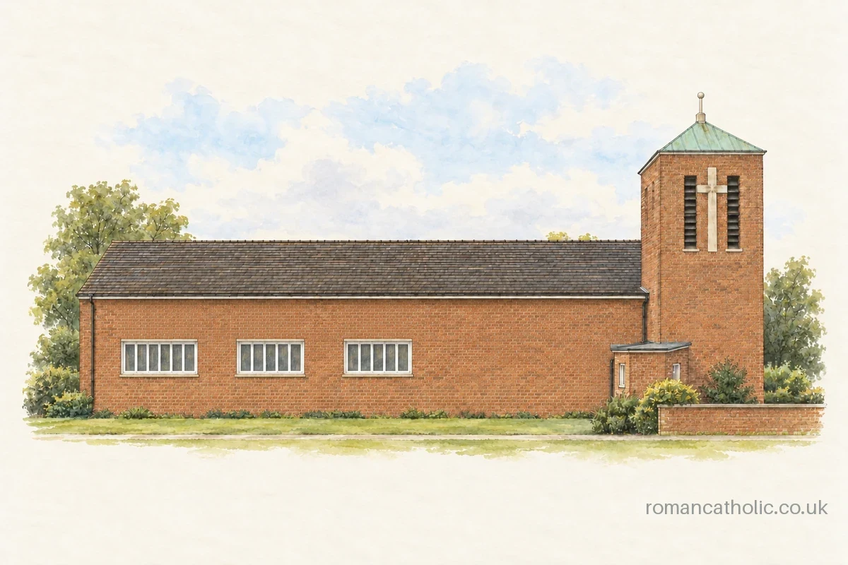 Architectural illustration of St Joseph Church.