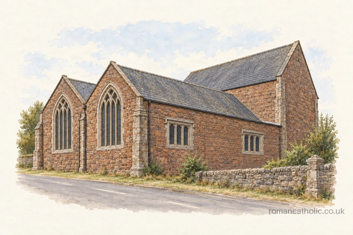 St Mary and St Petroc in Bodmin, showing sandstone walls and raised window gables.