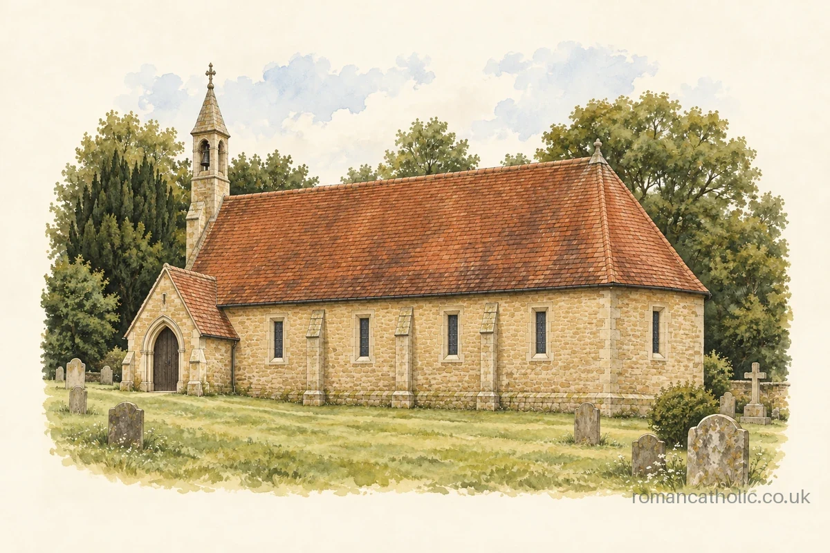 St Michael’s Cemetery Chapel in Rivelin, with buff-stone walls and a broad red-tiled roof.