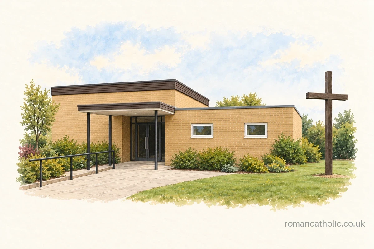 Illustration of St Vincent de Paul, Bramhall.