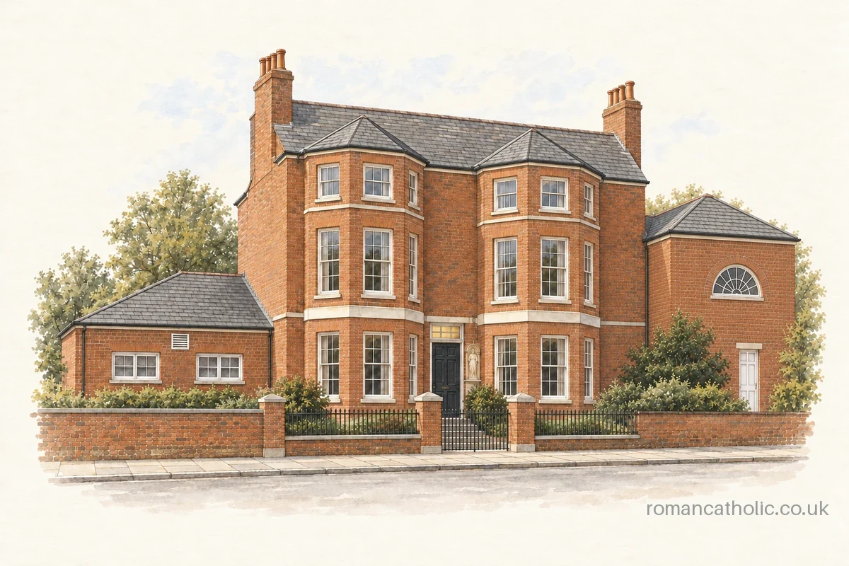 Architectural illustration of More House, the University of York Catholic chaplaincy.